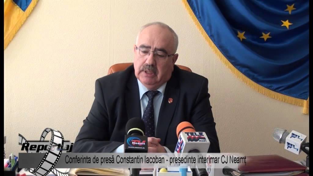 Conferinta de presa Constatin Iacoban, presedinte interimar CJ Neamt, 13.01.2015