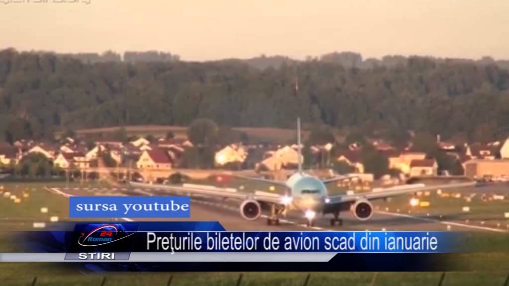 Preţurile biletelor de avion scad din ianuarie