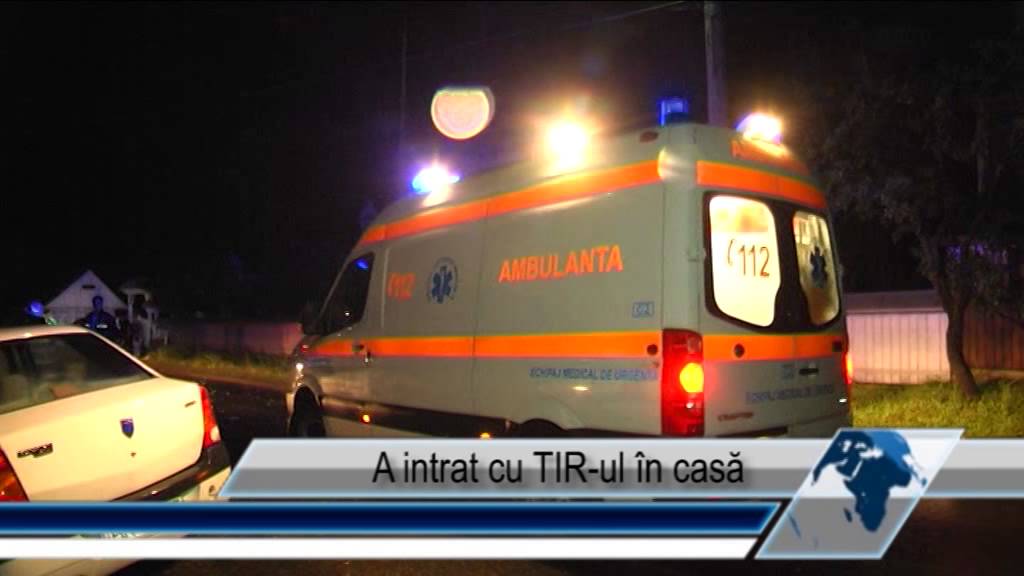 A intrat cu TIR-ul în casă