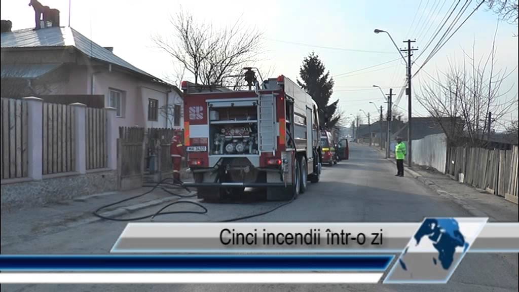 Cinci incendii într-o zi