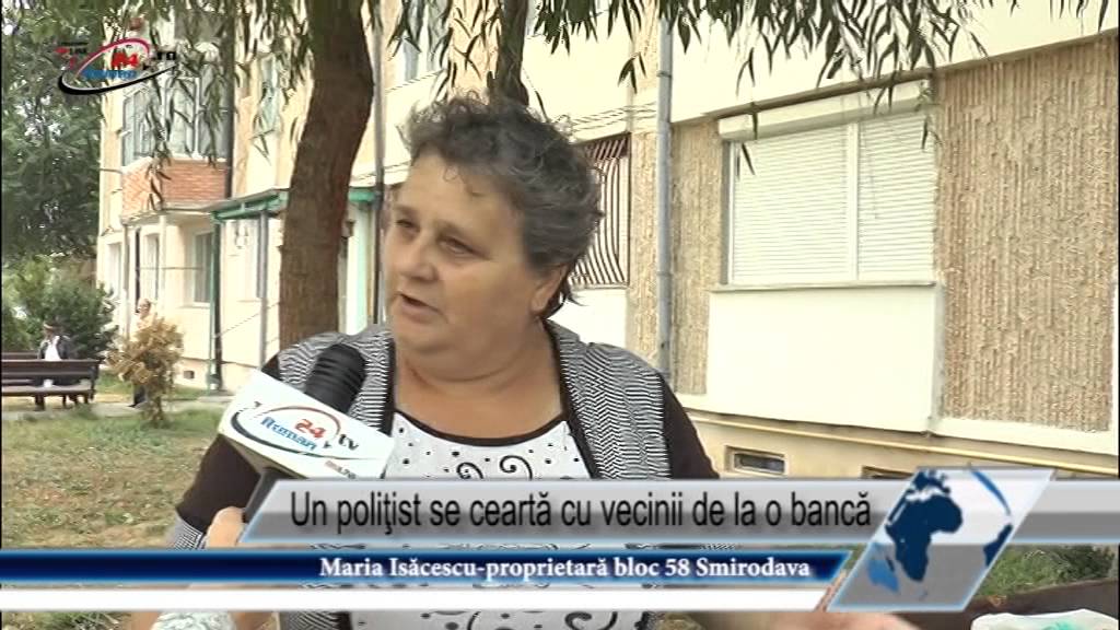 Un poliţist se ceartă cu vecinii de la o bancă