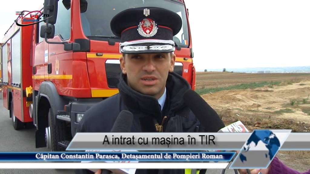 A intrat cu mașina în TIR