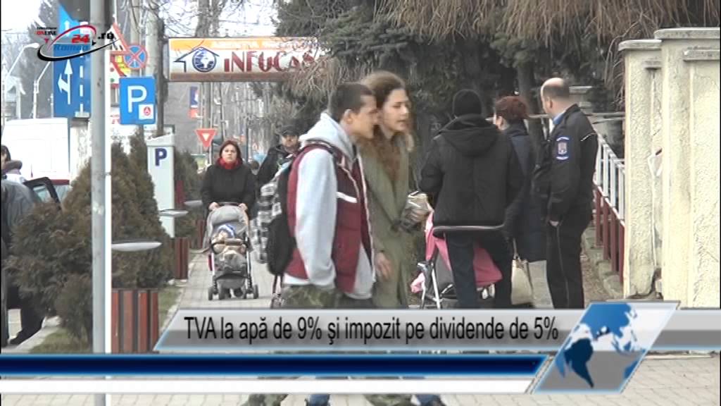 TVA la apă de 9% şi impozit pe dividende de 5%