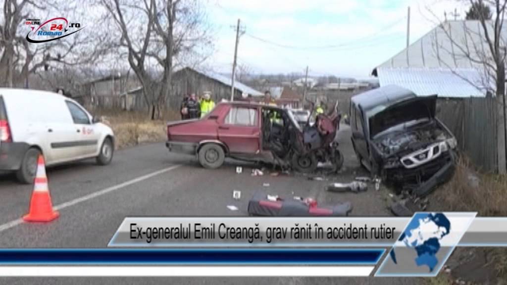 Ex‐generalul Emil Creangă, grav rănit în accident rutier