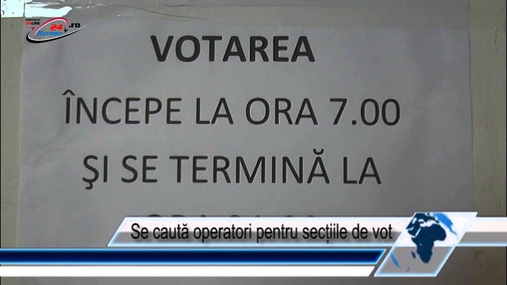 Se caută operatori pentru secțiile de vot
