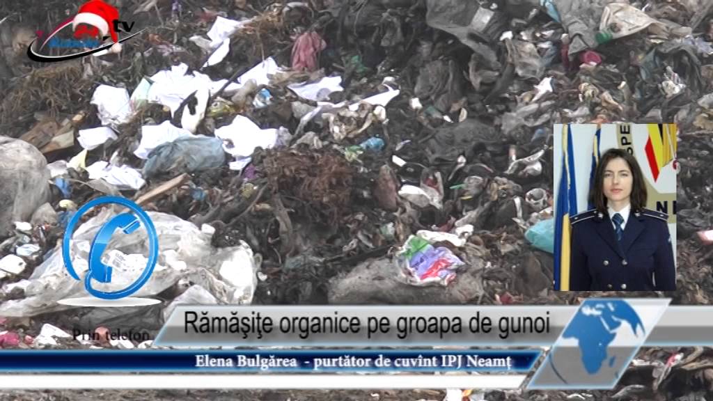 Rămăşiţe organice pe groapa de gunoi