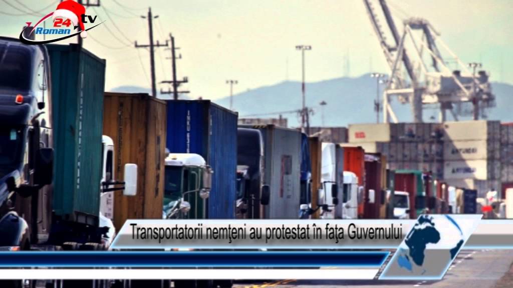 Transportatorii nemţeni au protestat în faţa Guvernului
