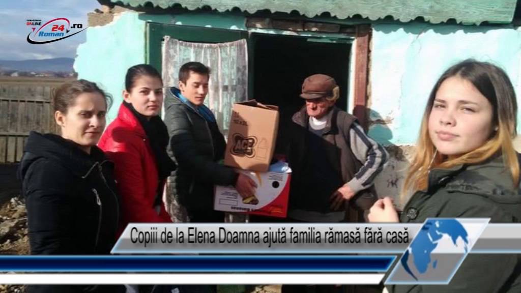 Copiii de la Elena Doamna ajută familia rămasă fără casă