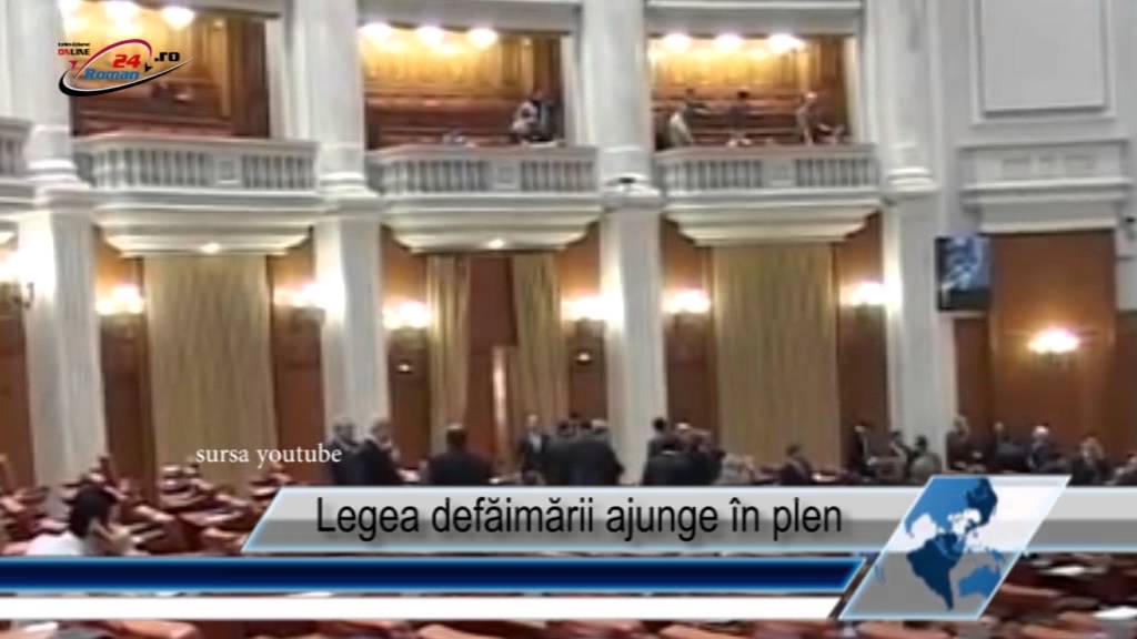 Legea defăimării ajunge în plen