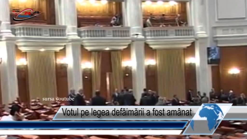 Votul pe legea defăimării a fost amânat
