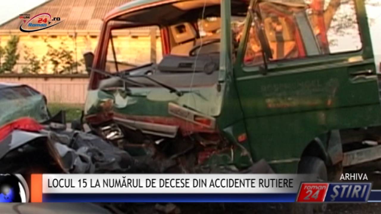 LOCUL 15 LA NUMĂRUL DE DECESE DIN ACCIDENTE RUTIERE