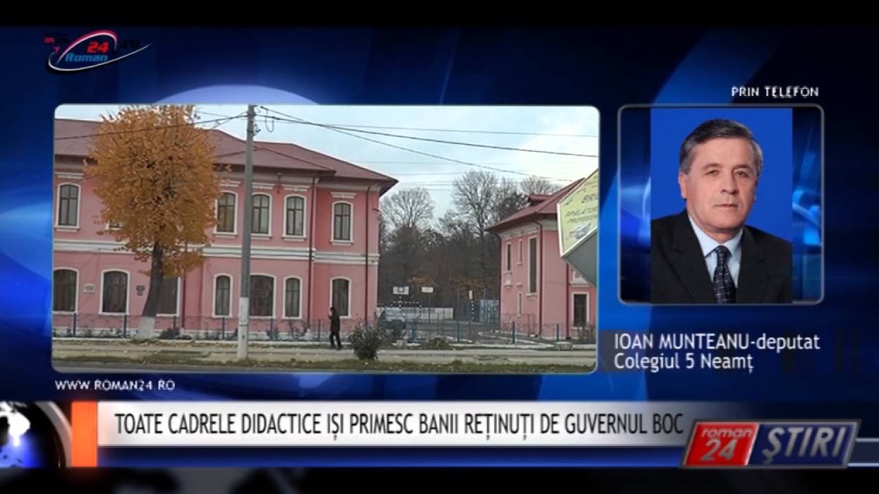 TOATE CADRELE DIDACTICE IȘI PRIMESC BANII REȚINUȚI DE GUVERNUL BOC
