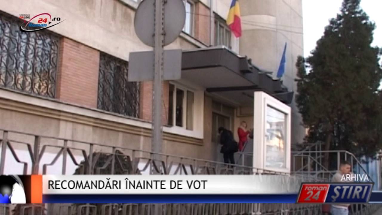 RECOMANDĂRI ÎNAINTE DE VOT