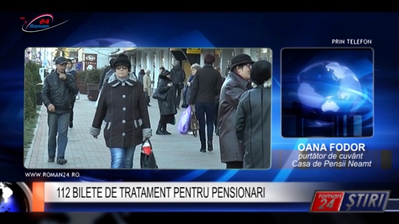 112 BILETE DE TRATAMENT PENTRU PENSIONARI