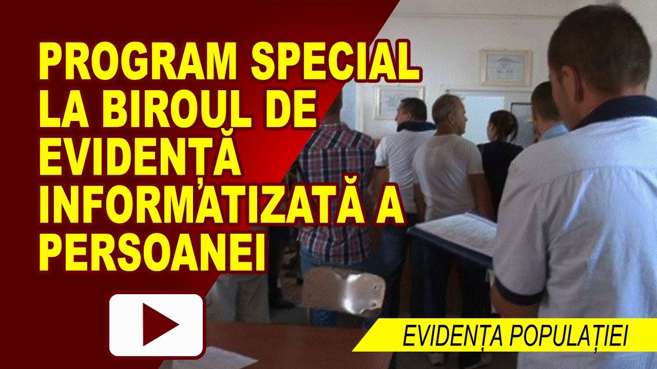 PROGRAM PRELUNGIT EVIDENȚA PERSOANELOR