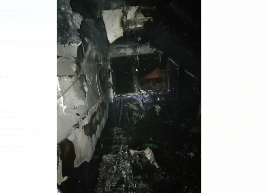 incendiu casa roman