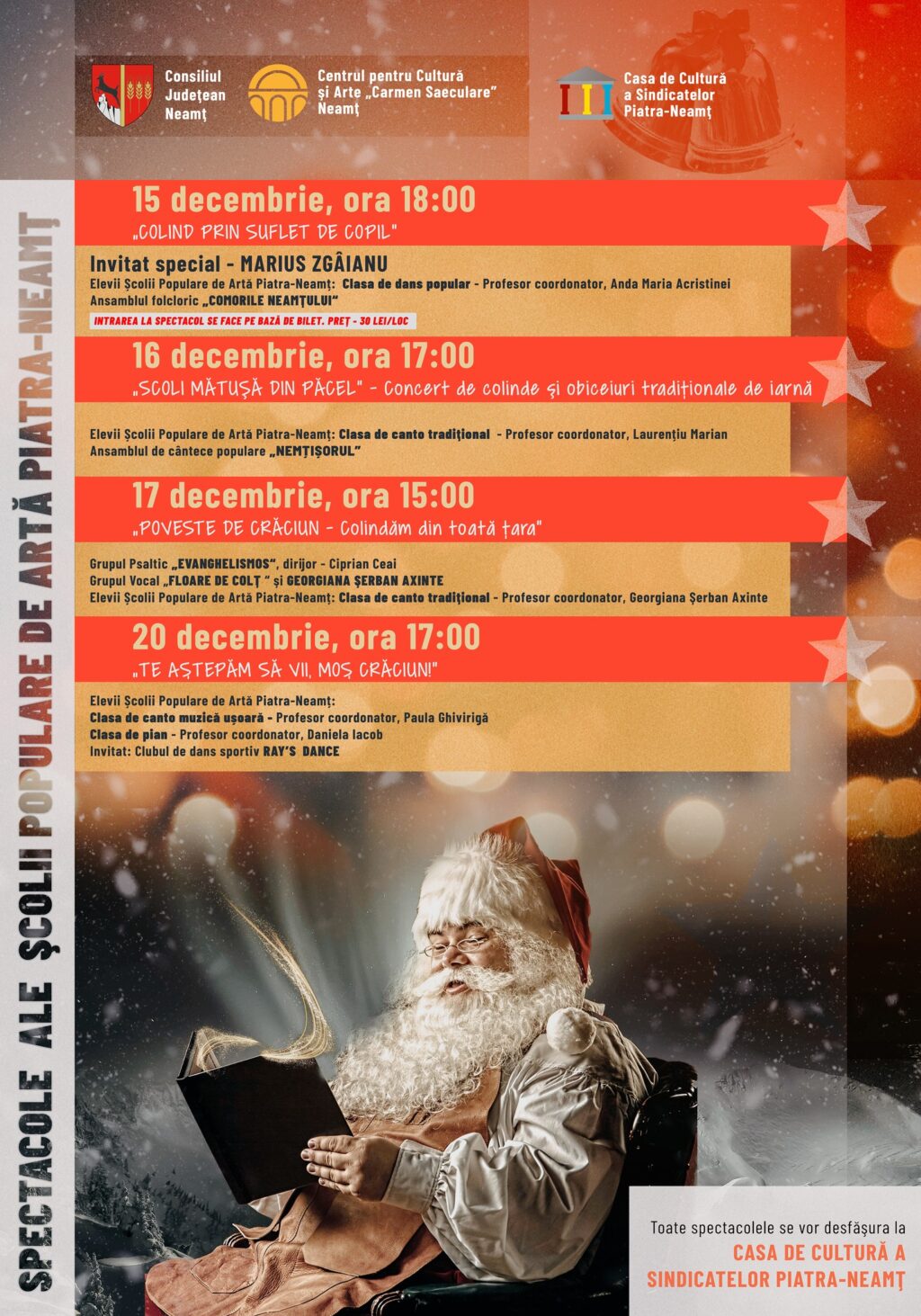 Afis general - Spectacole ale claselor Școlii