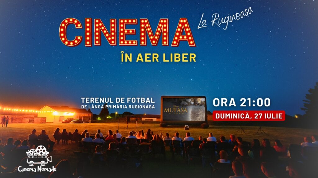 Cinema în aer liber la Ruginoasa