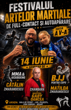 Festivalul Artelor Marțiale de Full Contact și Autoapărare, cu Hanshi Petrescu Sebastian, șef de ramură FSA și MMA Kenshinkan Europa.