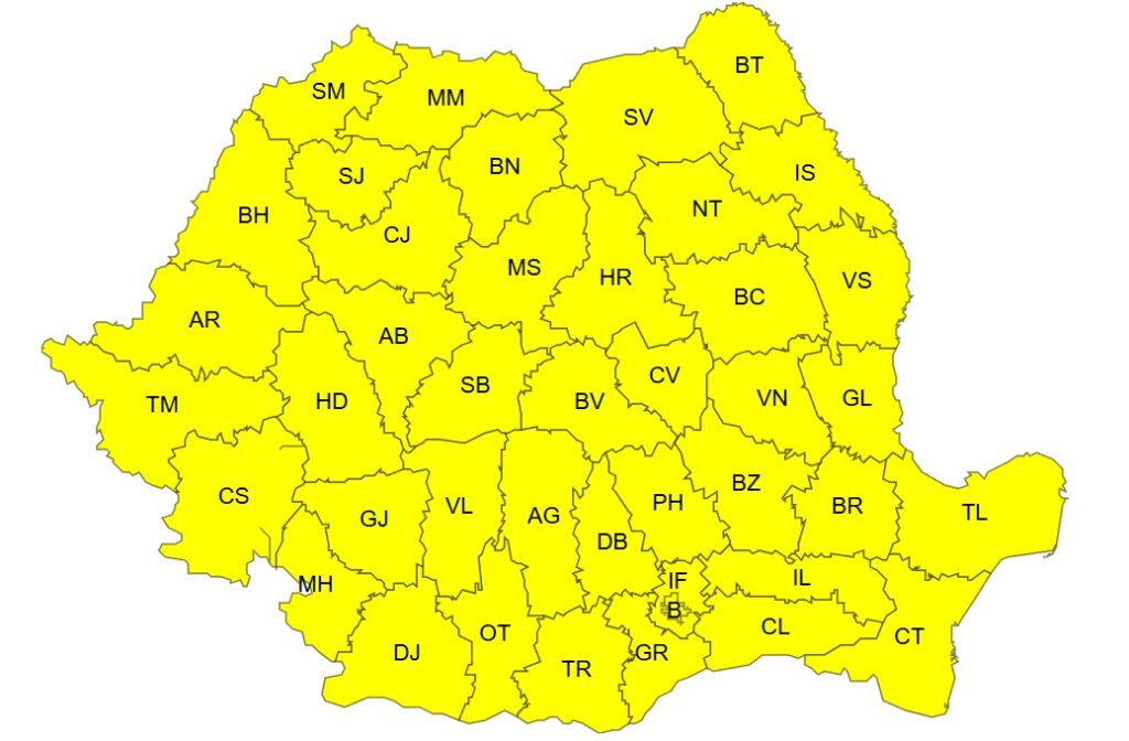 cod galben romania