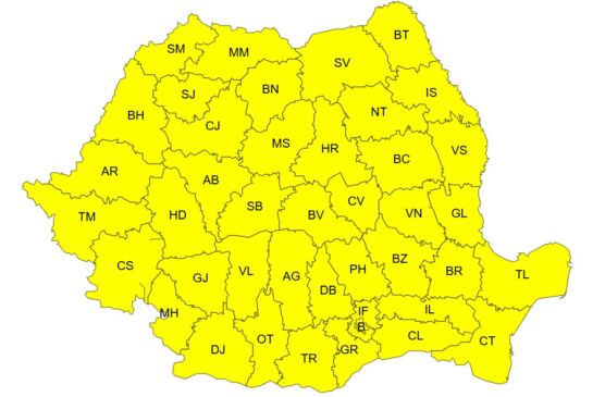 cod galben romania