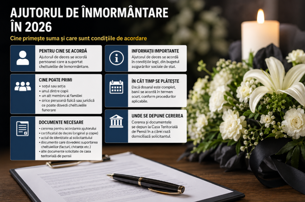 ajutor inmormantare 2026