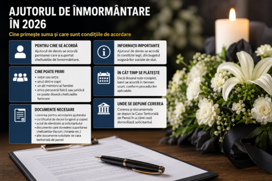 ajutor inmormantare 2026