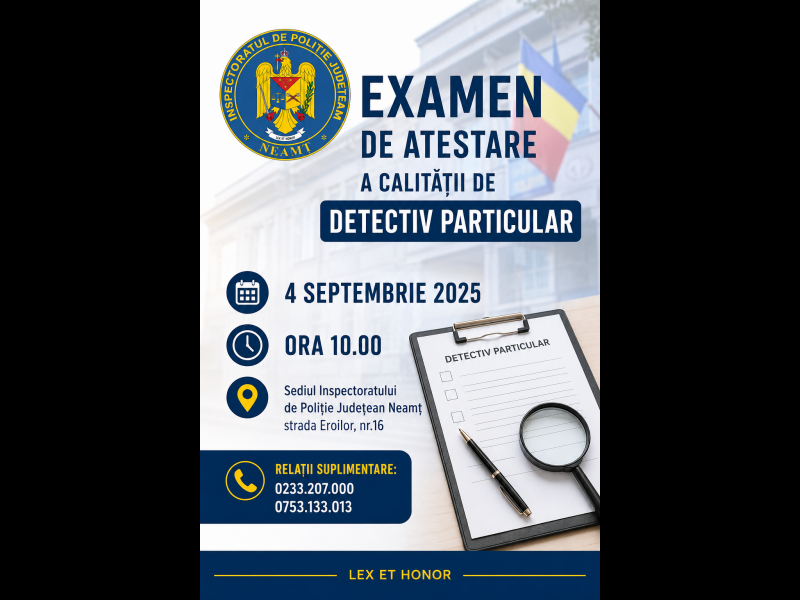anunt detectiv particular