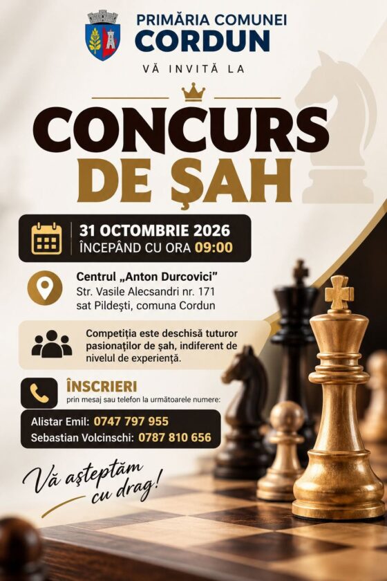 Concurs de șah la Cordun
